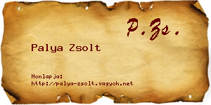 Palya Zsolt névjegykártya
