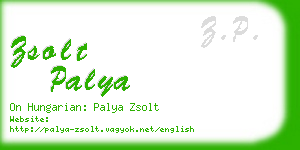 zsolt palya business card